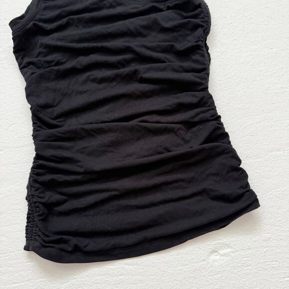 Good American One Shoulder Ruched Stretchy Top, Size Small - Picture 3 of 7